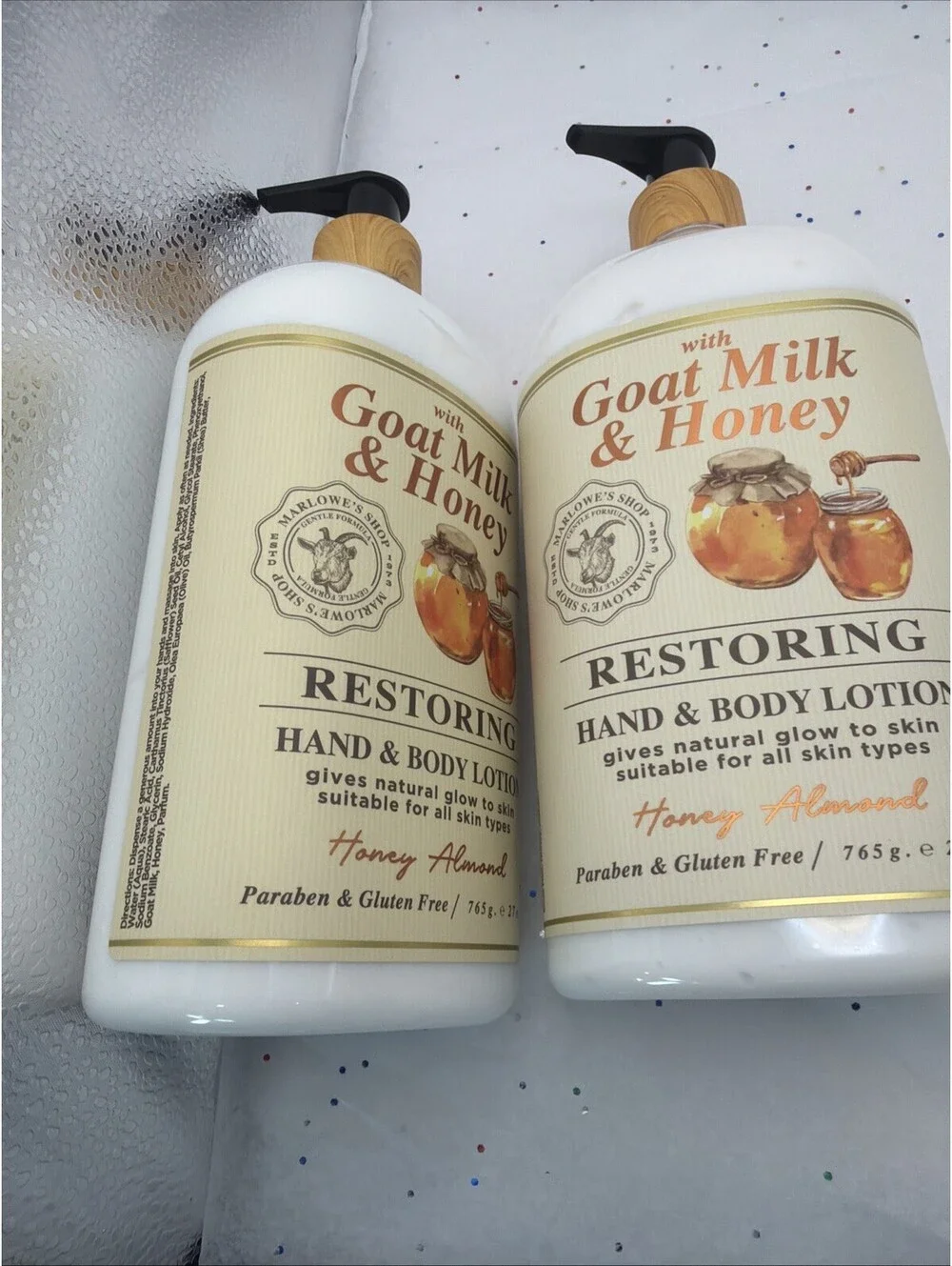 (2-Pack) Marlowe’s Goat Milk Honey Lotion Honey Almond 27oz Hand & Body Cream